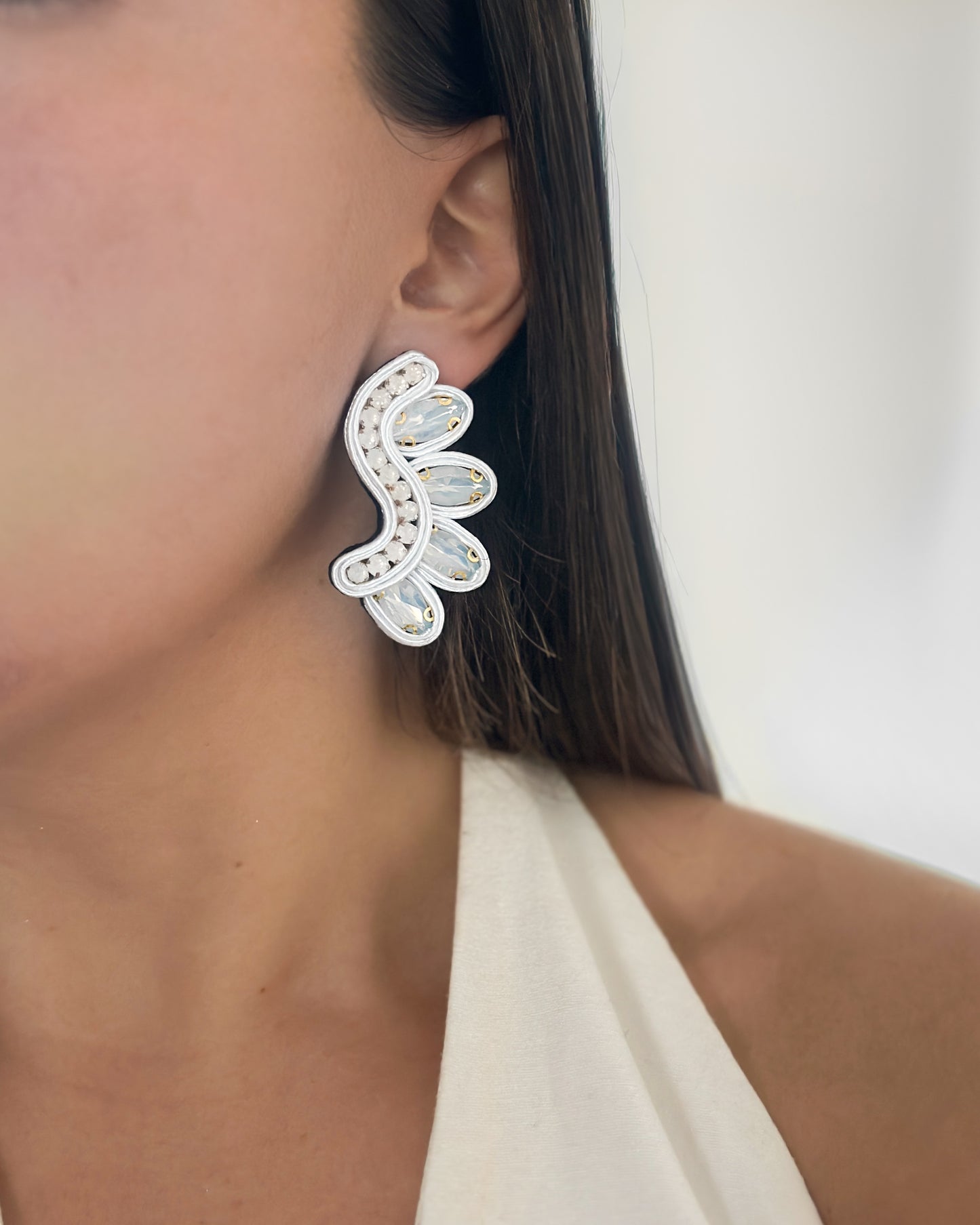 Aros Sagitta Blanco Tornasol