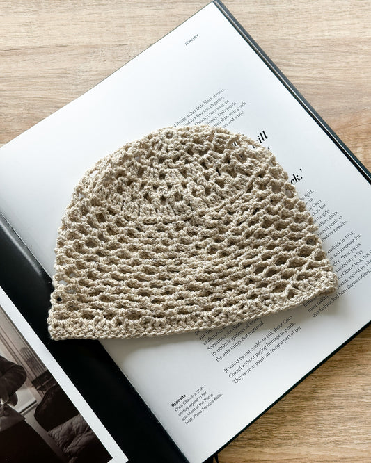 Mesh Hat Beige Brillante