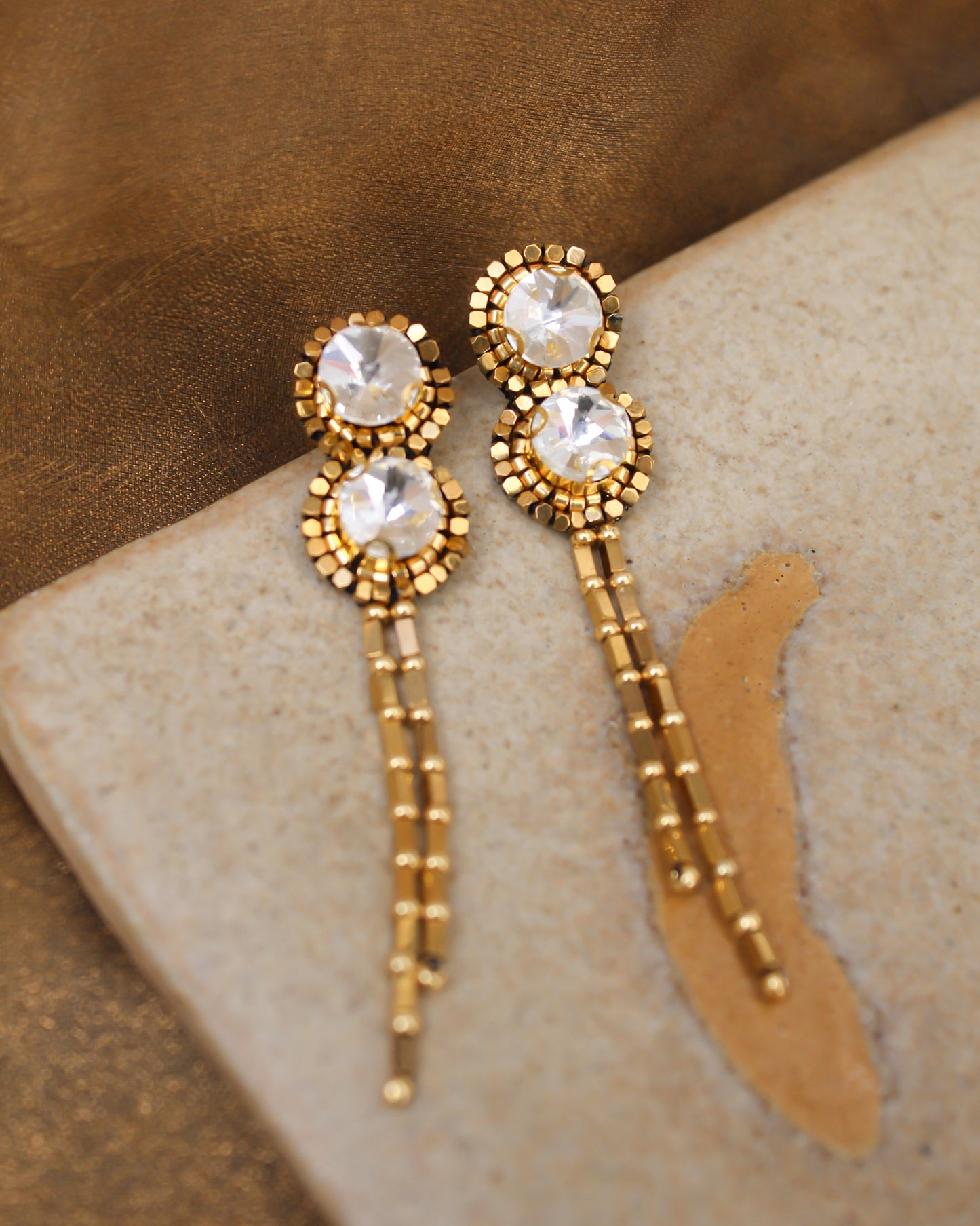 Aros colgantes Dorado y Plateado