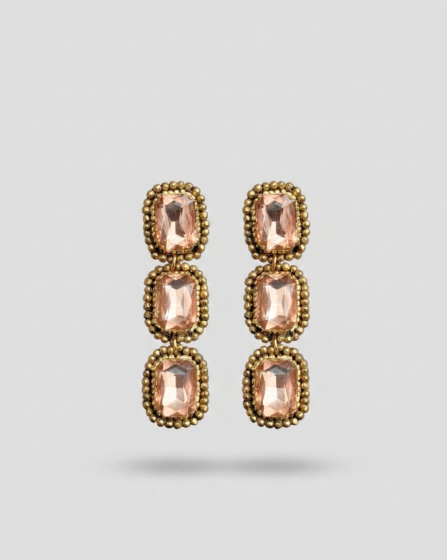 Aros Clara Colgantes Rosa