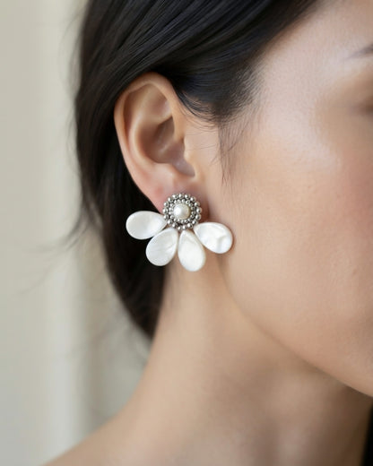 Aros Plata Pétalo