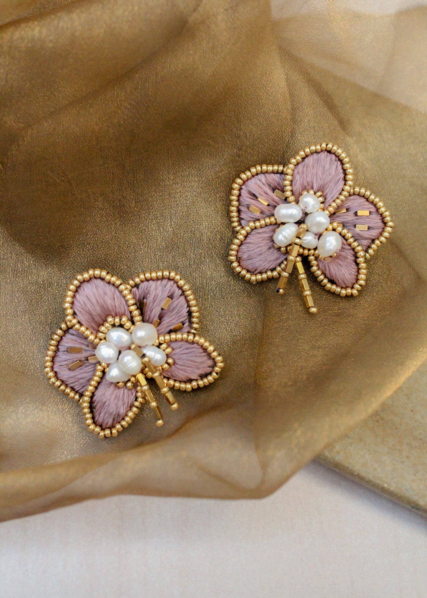 Aros Orquídea Palo Rosa