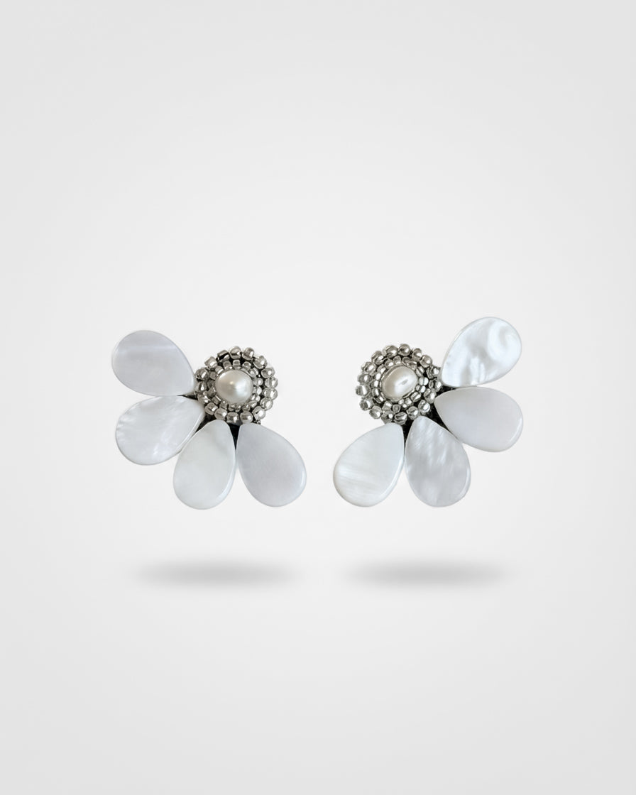 Aros Plata Pétalo