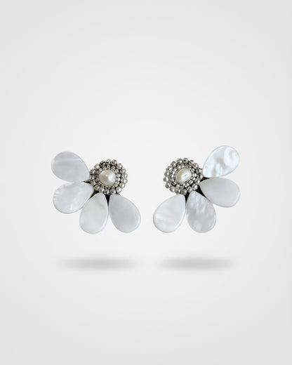 Aros Plata Pétalo