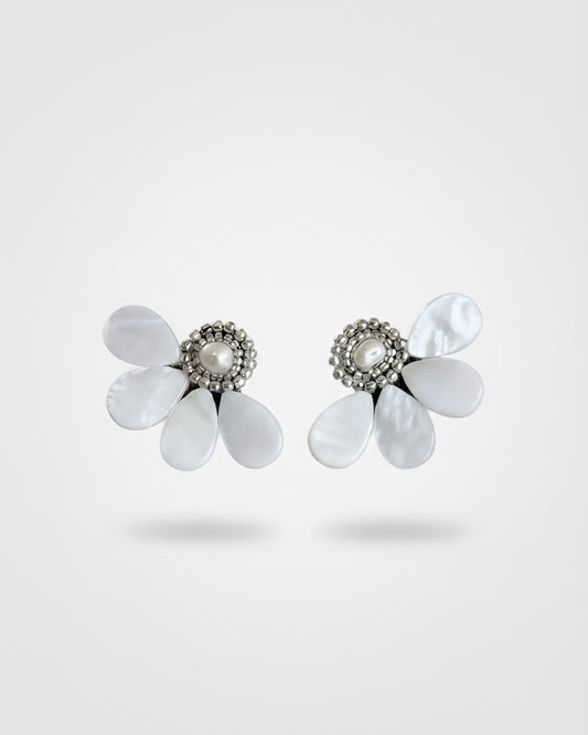 Aros Plata Pétalo
