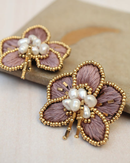 Aros Orquídea Palo Rosa