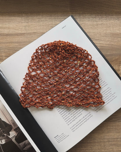 Mesh Hat Naranjo con Lentejuelas