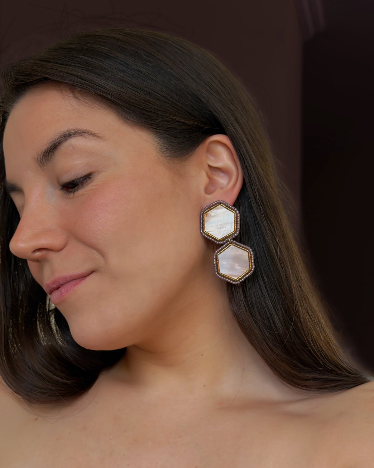 Aros Nácar Hexagonal