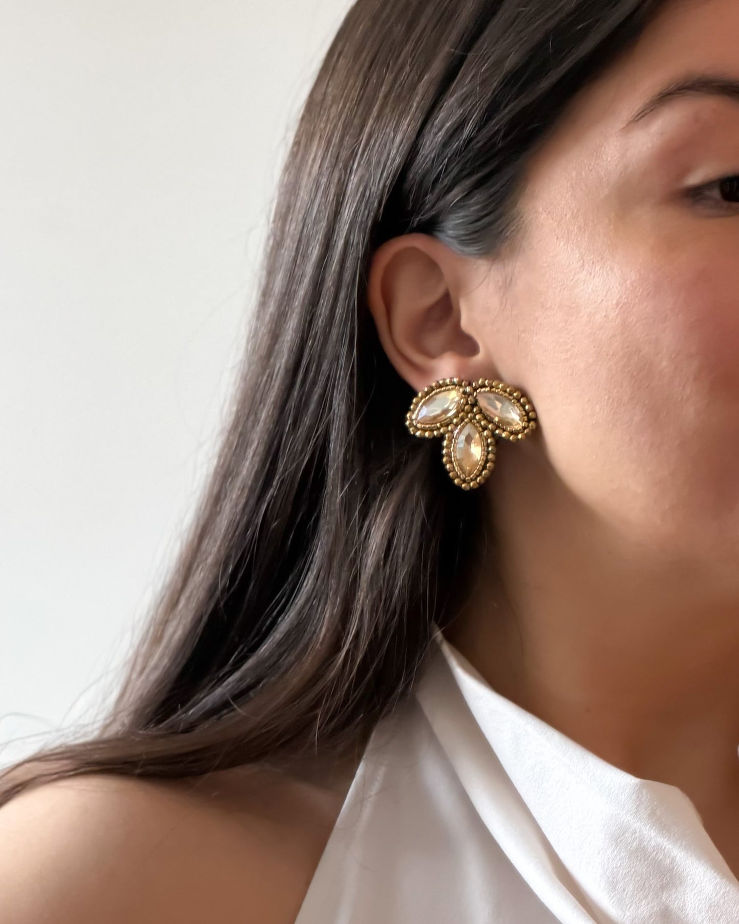 Aros Ophelia Dorado y Plateado