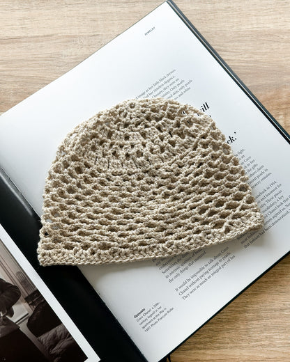 Mesh Hat Beige Brillante