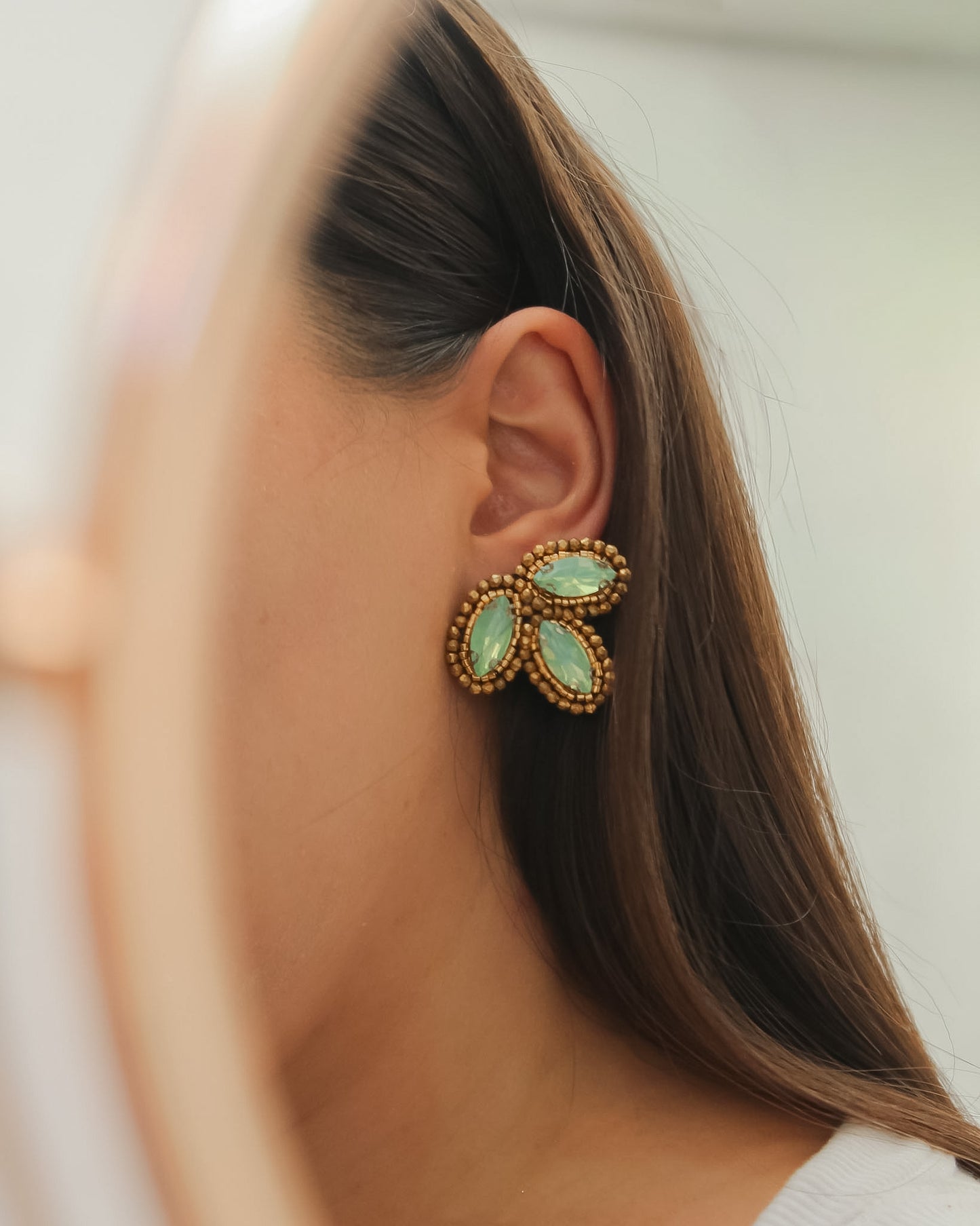 Aros Ophelia Verde Agua