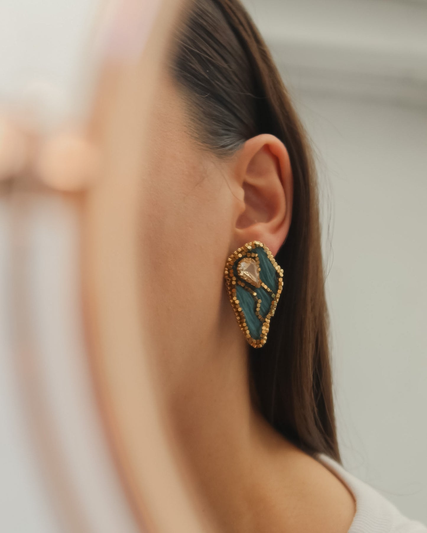 Aros Aurora Verde Turquesa