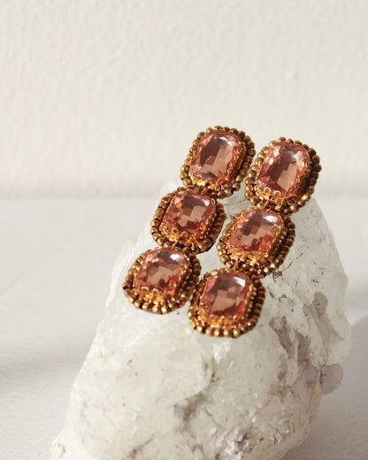 Aros Clara Colgantes Rosa