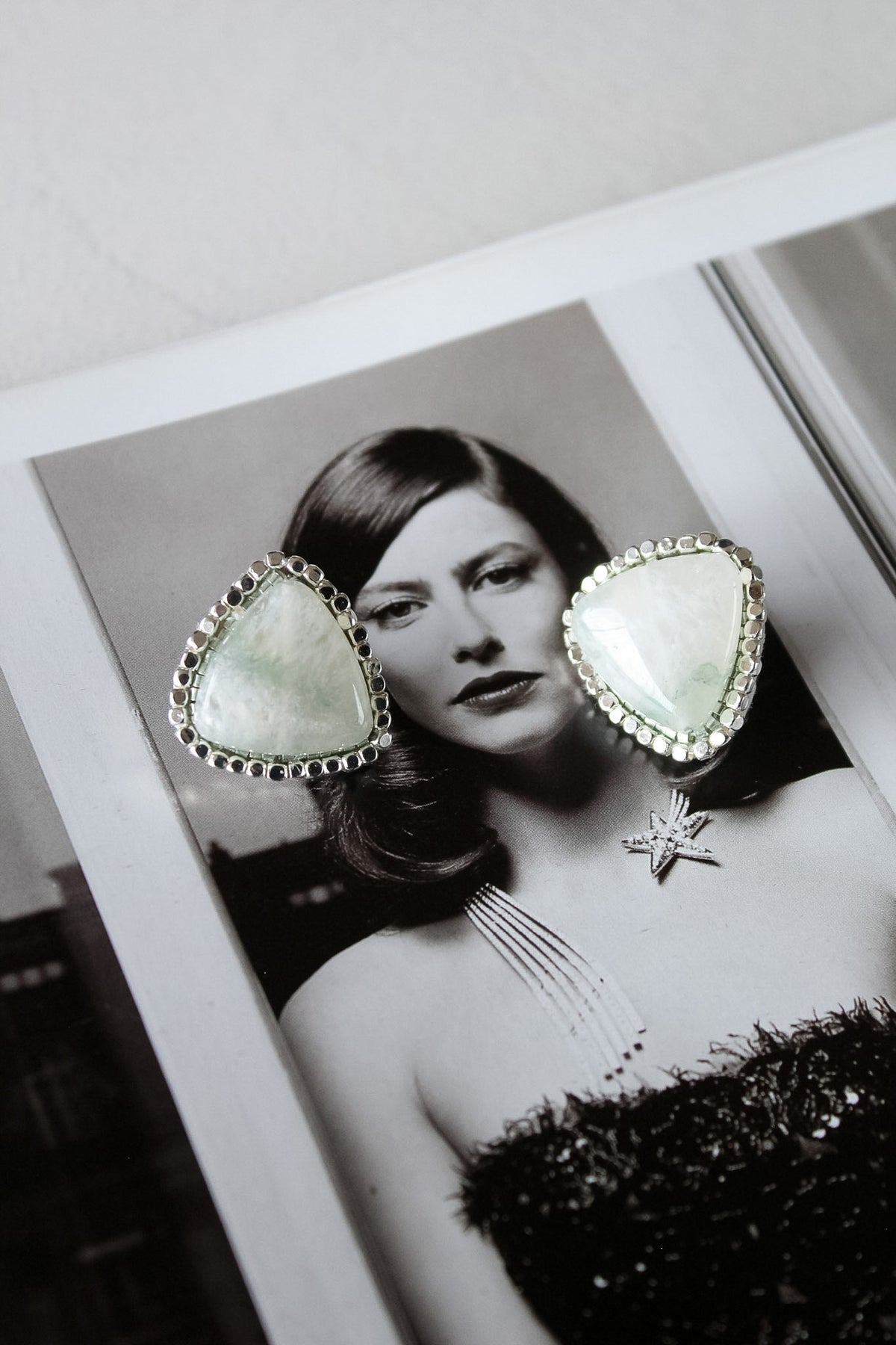 Aros Plata Piedra Aqua