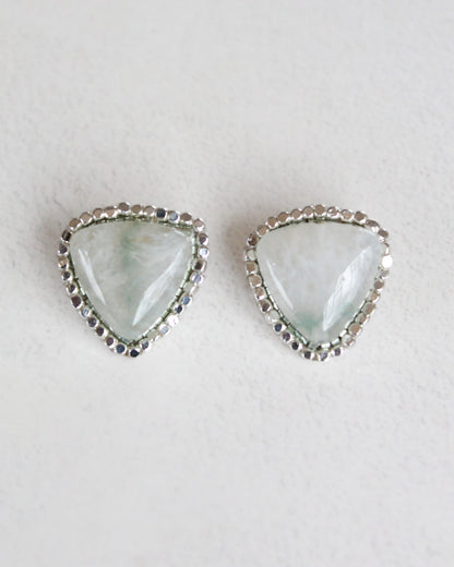 Aros Plata Piedra Aqua