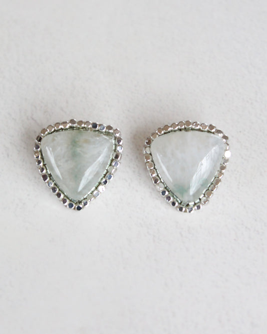 Aros Plata Piedra Aqua