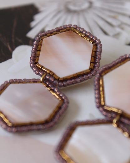 Aros Nácar Hexagonal