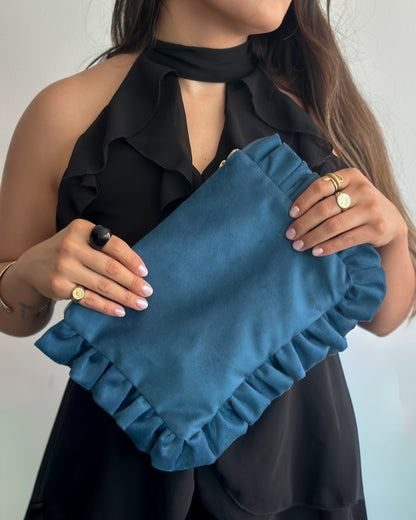 Clutch Filippa Azul Petróleo