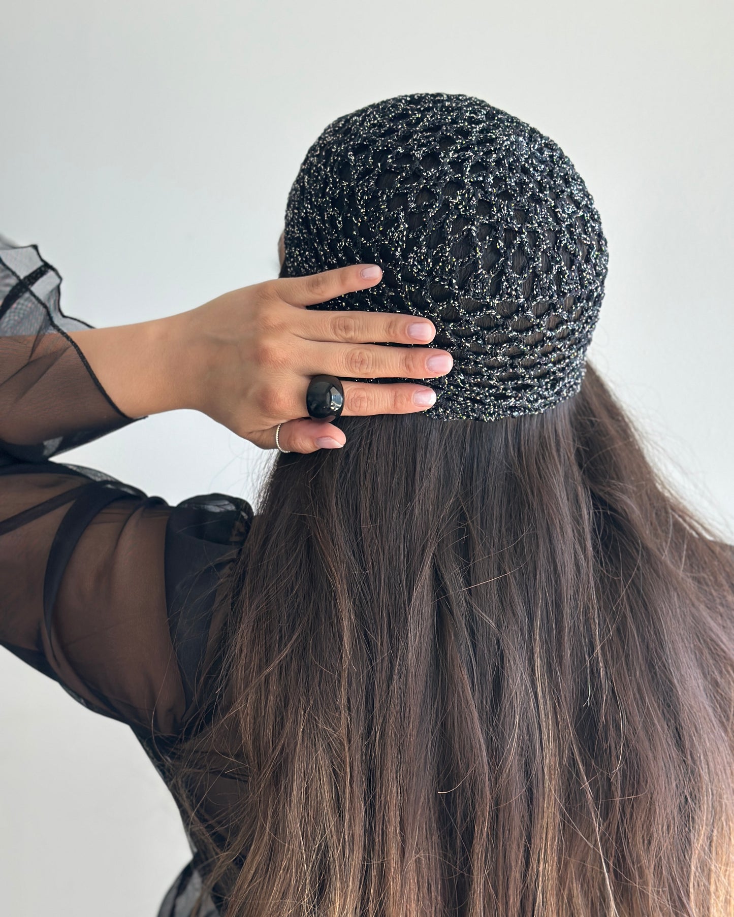 Mesh Hat Negro Punto Cerrado