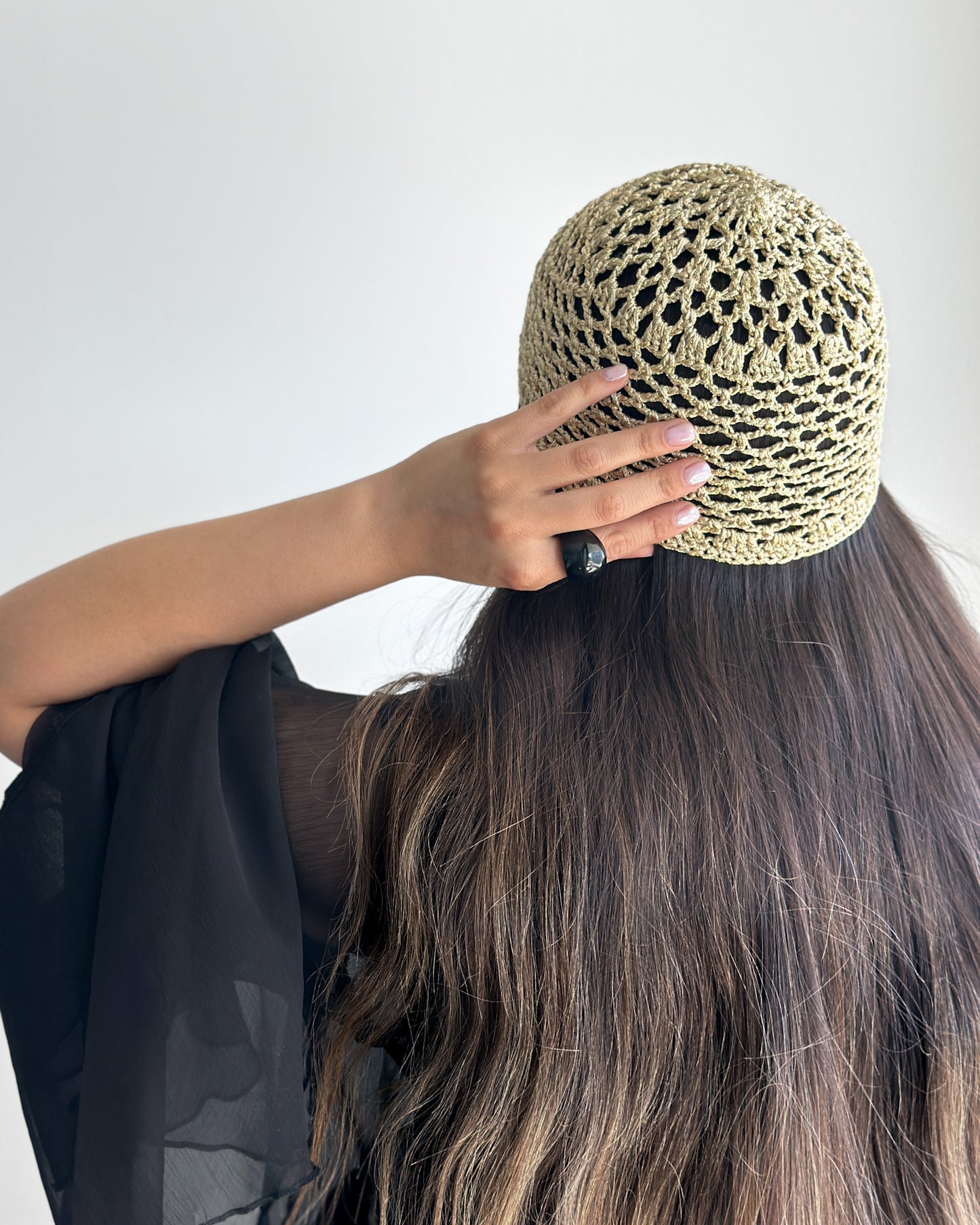 Mesh Hat Dorado Punto Cerrado