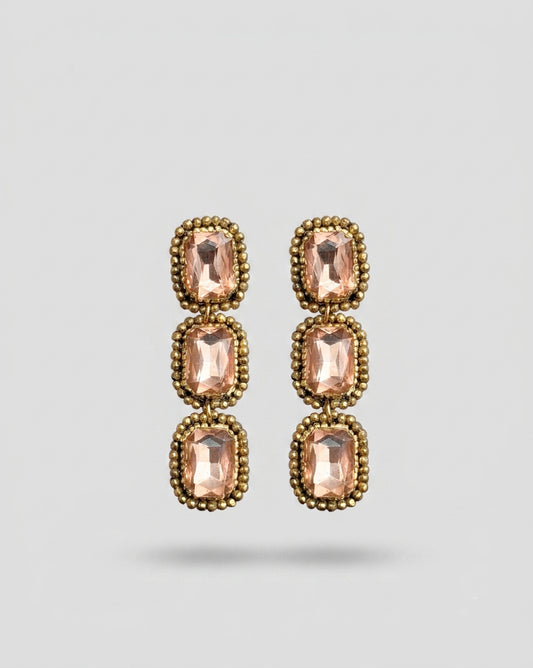 Aros Clara Colgantes Rosa