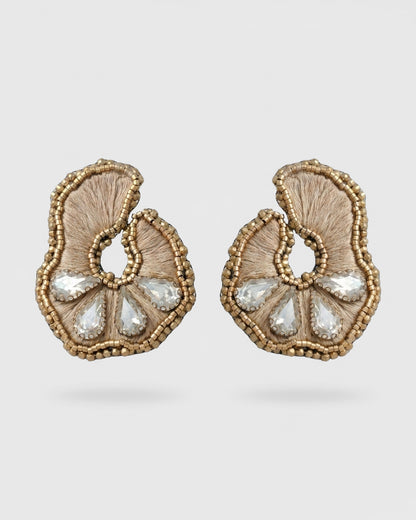 Aros Delfina Dorado y Pateado