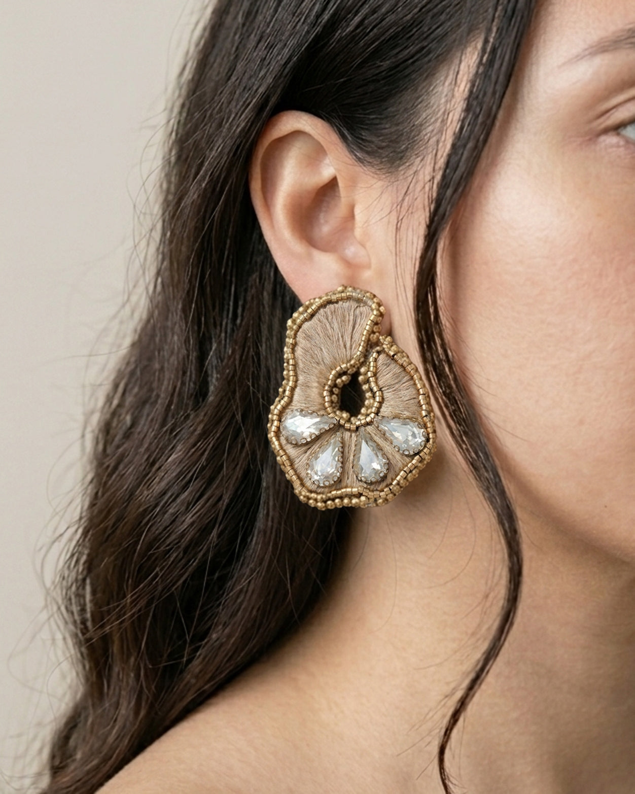 Aros Delfina Dorado y Pateado