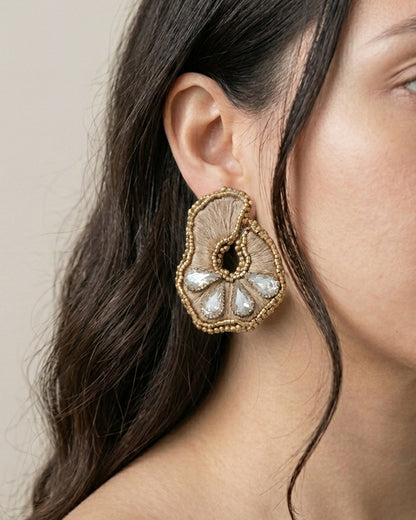Aros Delfina Dorado y Pateado