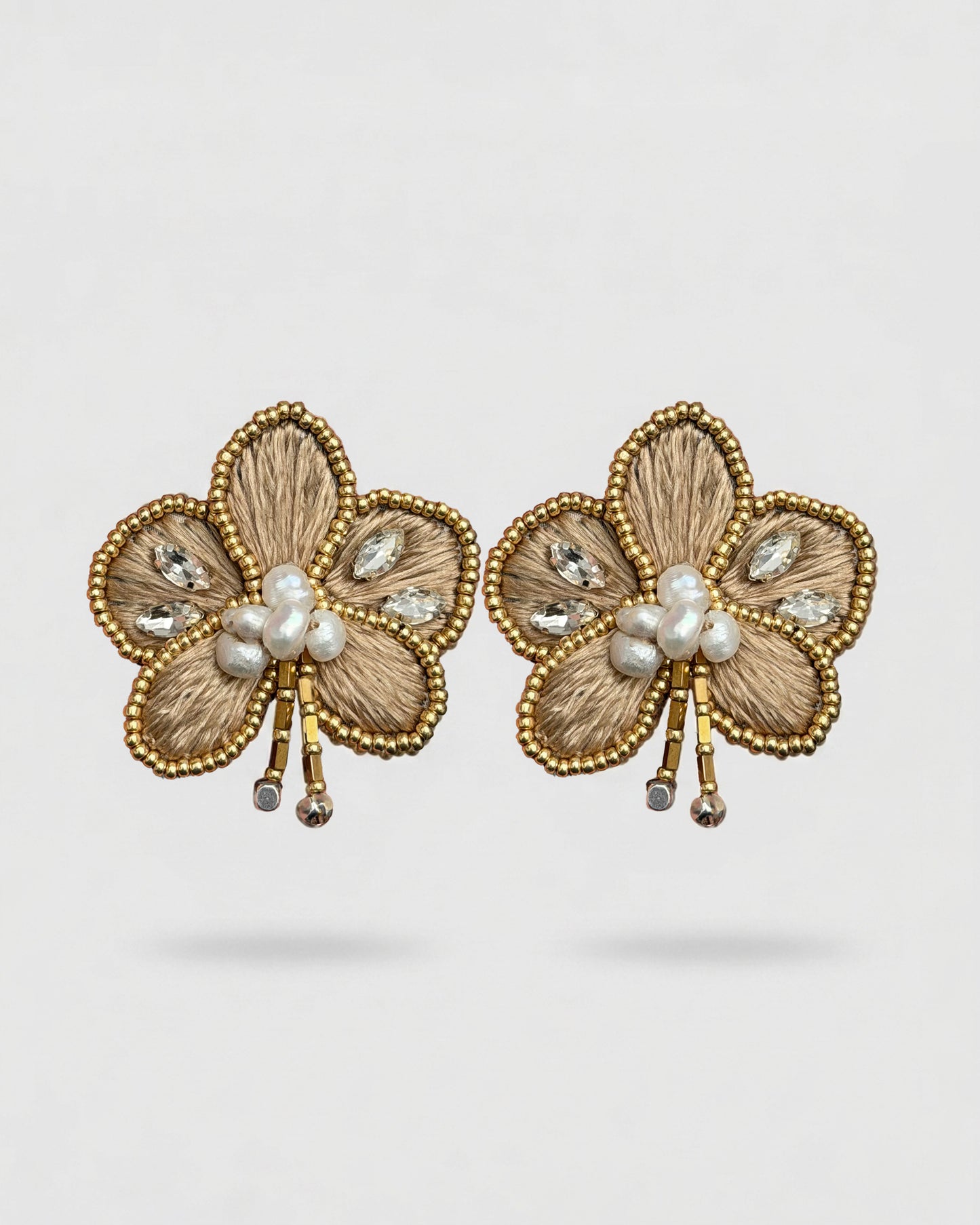 Aros Orquídea Dorado y Plateado