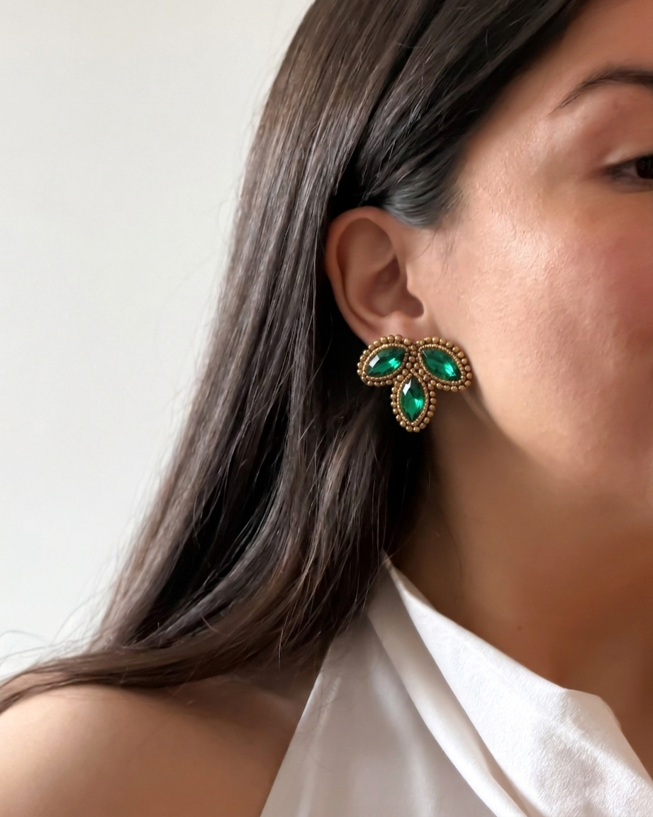 Aros Ophelia Verde Turquesa
